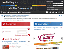 Tablet Screenshot of mediatheques.agglo-moulins.fr